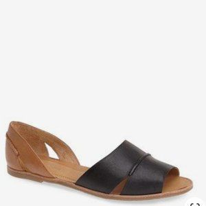 Franco Sarto tan and black flats